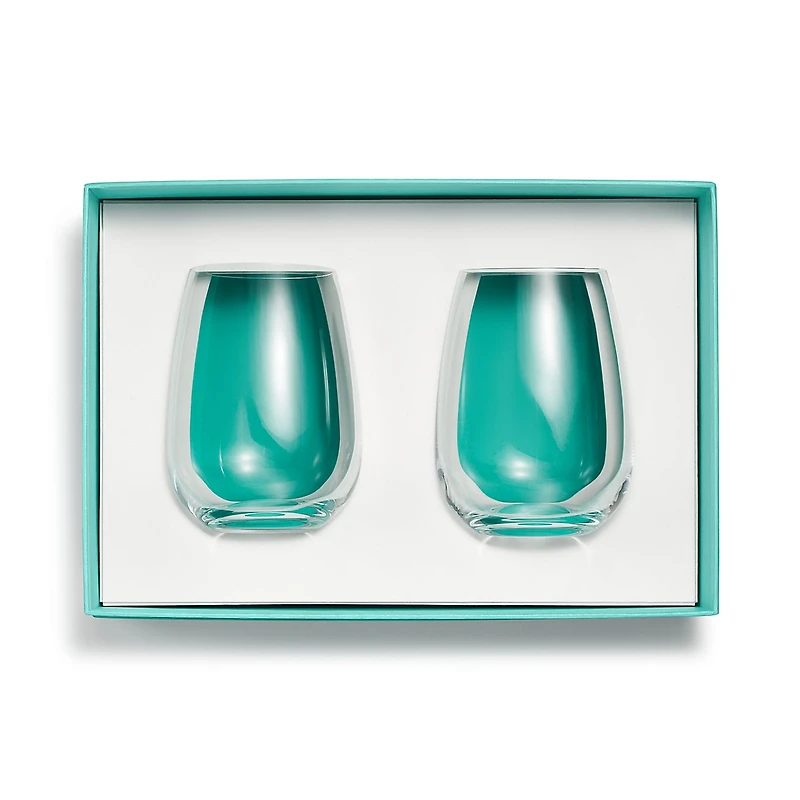 Tiffany Home Essentials Stemless White Wine Glasses