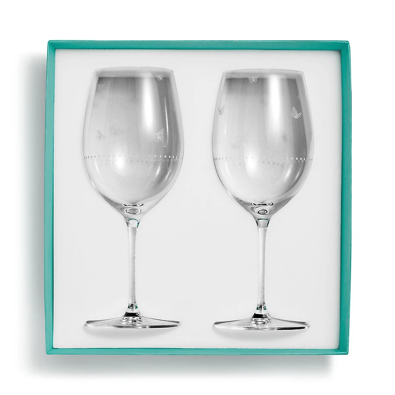 Tiffany Jardin Red Wine Glasses