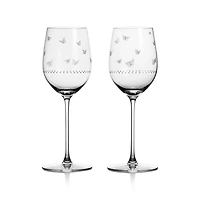 Tiffany Jardin White Wine Glasses