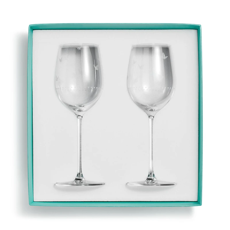 Tiffany Jardin White Wine Glasses