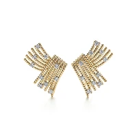 Tiffany Rope V Ear Clips