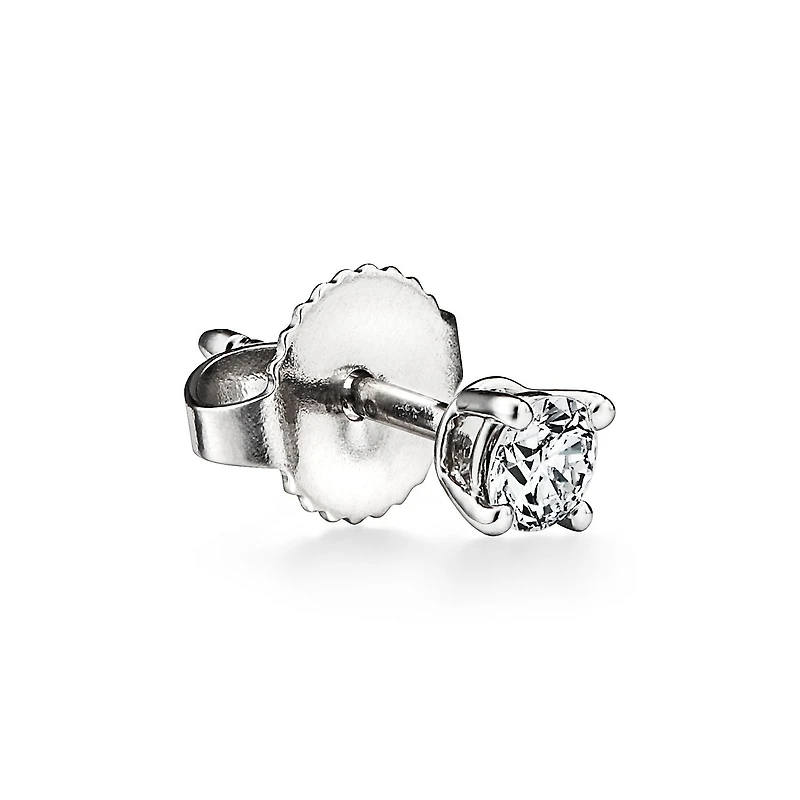 Tiffany Solitaire Diamond Stud Earrings