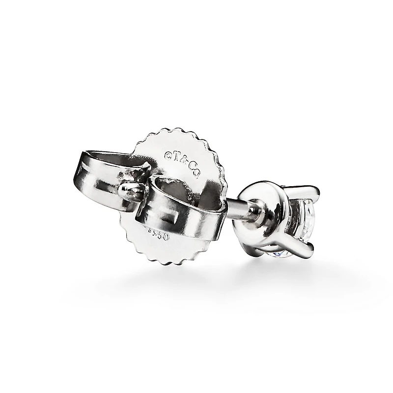 Tiffany Solitaire Diamond Stud Earrings