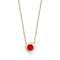 Tiffany T Diamond and Carnelian Circle Pendant