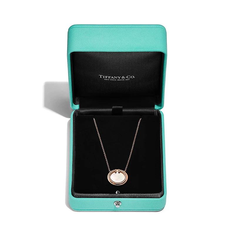 Tiffany T Diamond and Mother-of-pearl Circle Pendant