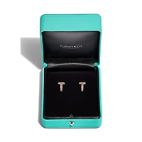 Tiffany T T1 Half Pavé Diamond Huggie Earrings