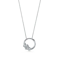 Tiffany Victoria® Diamond Vine Circle Pendant in Platinum