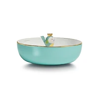 Tiny Tiffany Chick on a Rock Soup Bowl