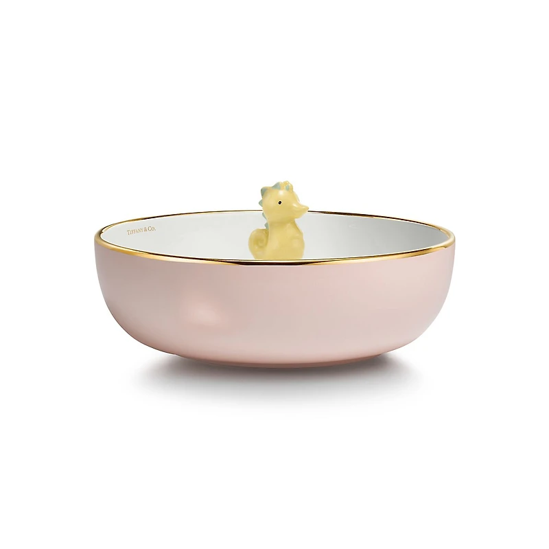 Tiny Tiffany Seahorse Soup Bowl