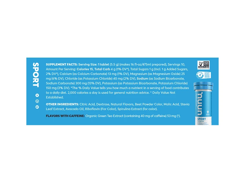 Nuun Sport Hydration Tablets Box of 8 Tubes