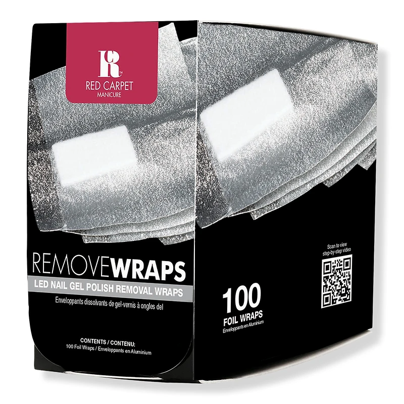 Red Carpet Manicure Nail Remover Wraps For Gel, Dip, & Tips - 100 ct