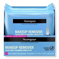 Neutrogena Makeup Remover Cleansing Towelettes, Twin Pack