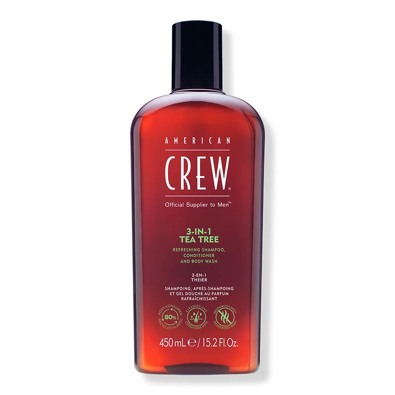American Crew 3-in-1 Tea Tree Shampoo, Conditioner and Body Wash - oz