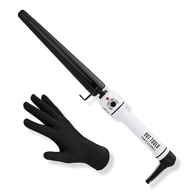 Hot Tools Professional Nano Ceramic 1-1/4" Flipperless Tapered Curling Wand