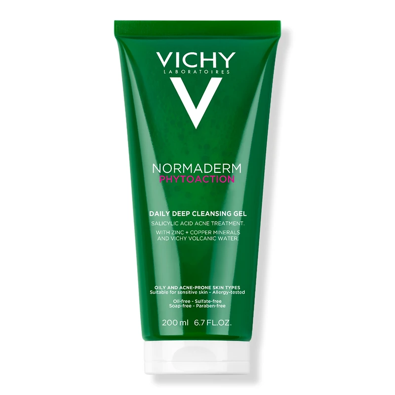 Vichy Normaderm Phytoaction Daily Deep Cleansing with Salicylic Acid - oz
