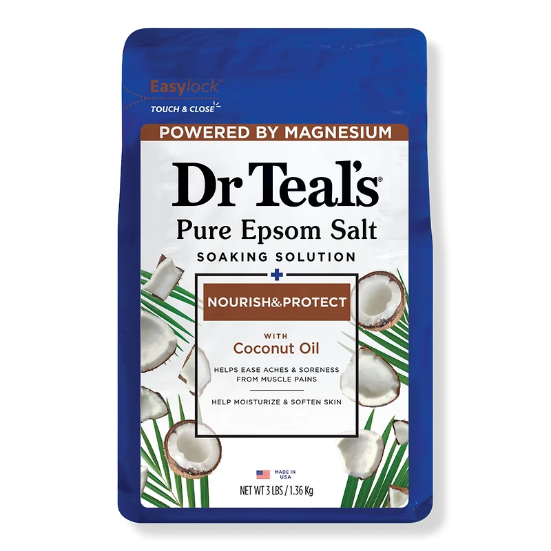 Dr Teal's Pure Epsom Salt Soaking Solution with Coconut Oil