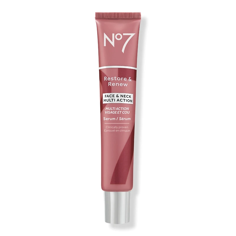 No7 Restore & Renew Face & Neck Multi Action Serum - 1.6 oz