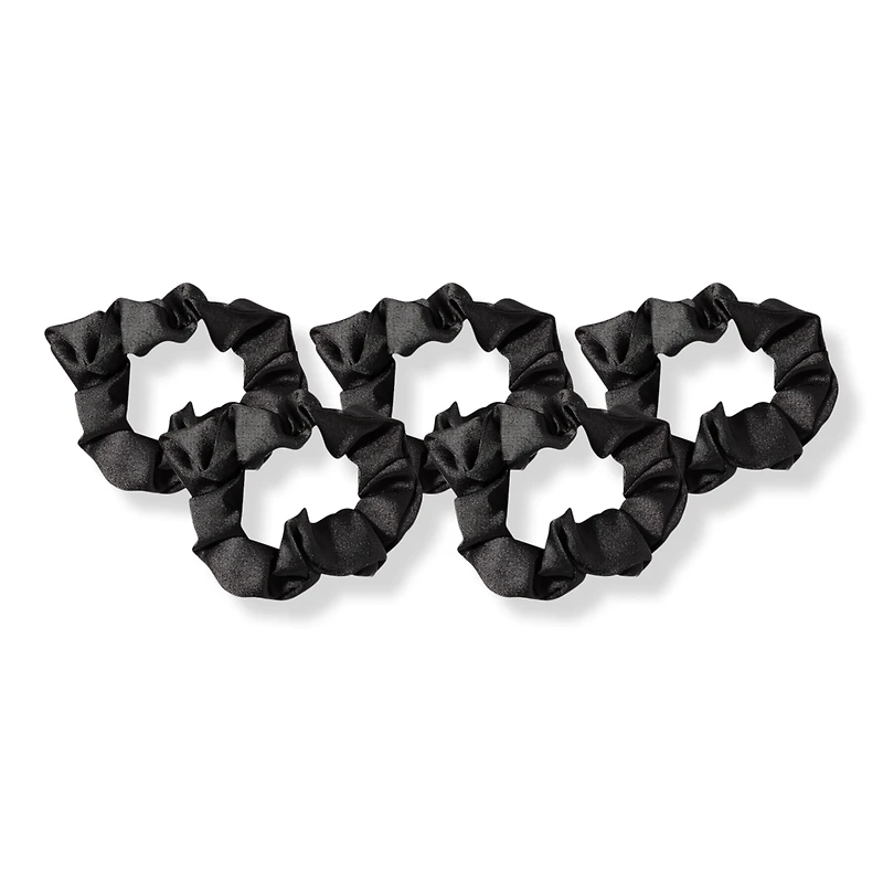 Kitsch Black Satin Sleep Hair Scrunchies