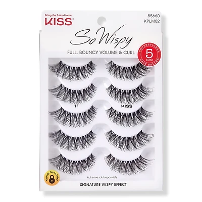 Kiss So Wispy 5 pair lashes #11, multipack