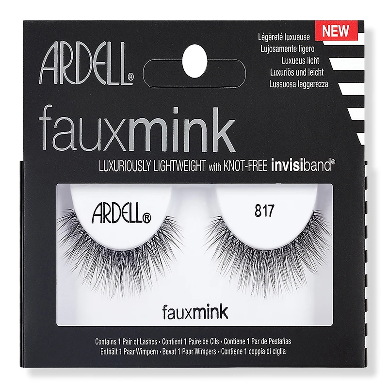 Ardell Faux Mink #817 False Eyelash, Lightweight with Invisiband
