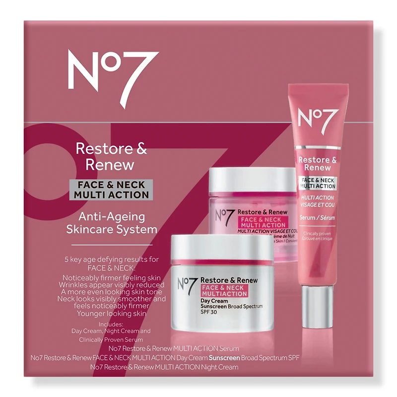 No7 Restore & Renew Multi Action Face & Neck Skincare System