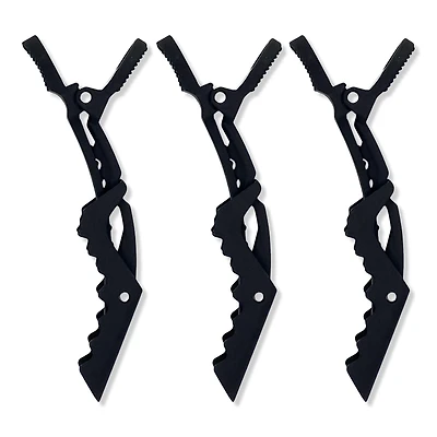 Kitsch Black No Slip Crocodile Clips - Black