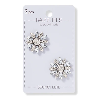 Scunci Crystal Stone Barrette Set