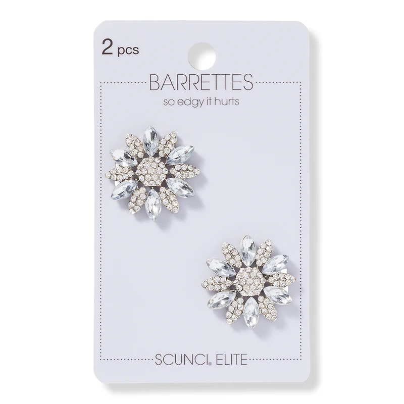 Scunci Crystal Stone Barrette Set