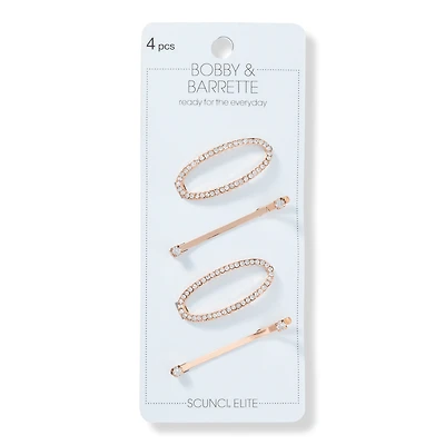 Scunci Gold Crystal Bobby Pin & Barrette Set