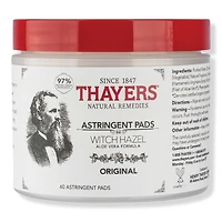 Thayers Original Witch Hazel Astringent Pads - 30 ct