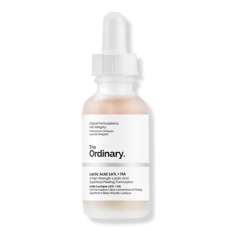 The Ordinary Lactic Acid 10% + HA 2% High-Strength Exfoliating Serum for Uneven Texture