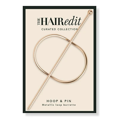 The Hair Edit Gold Hoop & Pin Barrette