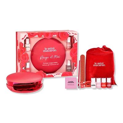 Le Mini Macaron Le Maxi ''Rouge & Moi'' Limited Edition Deluxe Gel Manicure Set