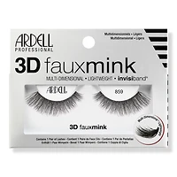 Ardell 3D Faux Mink #859, Multi-dimensional False Eyelash with Invisiband