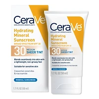 CeraVe Hydrating Mineral Sunscreen Face Lotion with Sheer Tint SPF 30