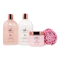 MANNA KADAR BEAUTY Pretty in Pink Champagne Scented 4 Piece Bath Set