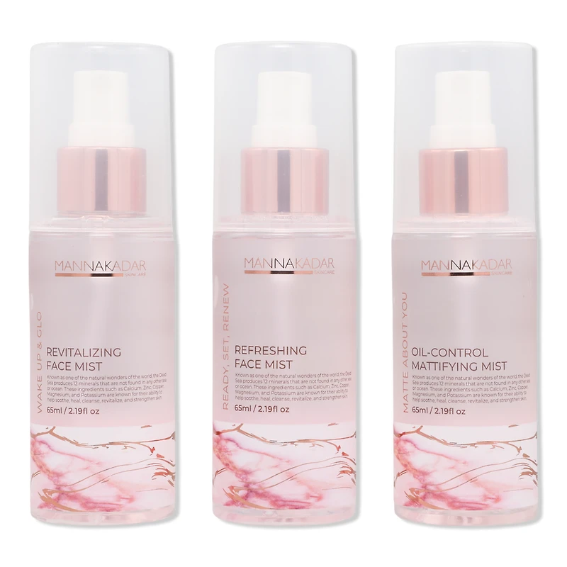 MANNA KADAR BEAUTY Ready, Set, Refresh 3pc Facial Mist Set