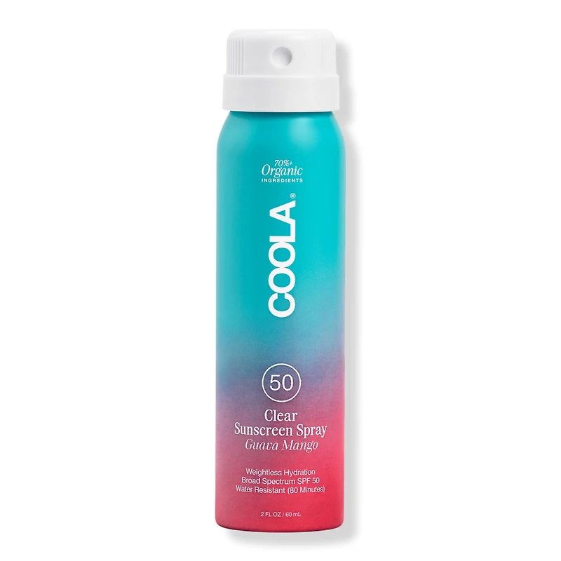 COOLA Travel Size Classic Body Organic Sunscreen Spray SPF 50 - Guava Mango