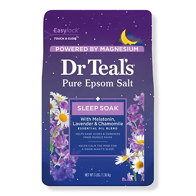 Dr Teal's Pure Epsom Salt Soak, Sleep Blend with Melatonin, Lavender & Chamomile Essential Oils