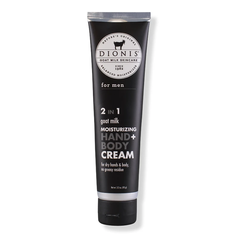 Dionis Men's 2 In 1 Natural Goat Milk Moisturizing Hand + Body Cream