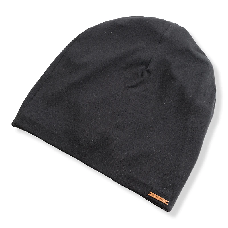 Grace Eleyae Adjustable Slap - Satin-Lined Cap - Black