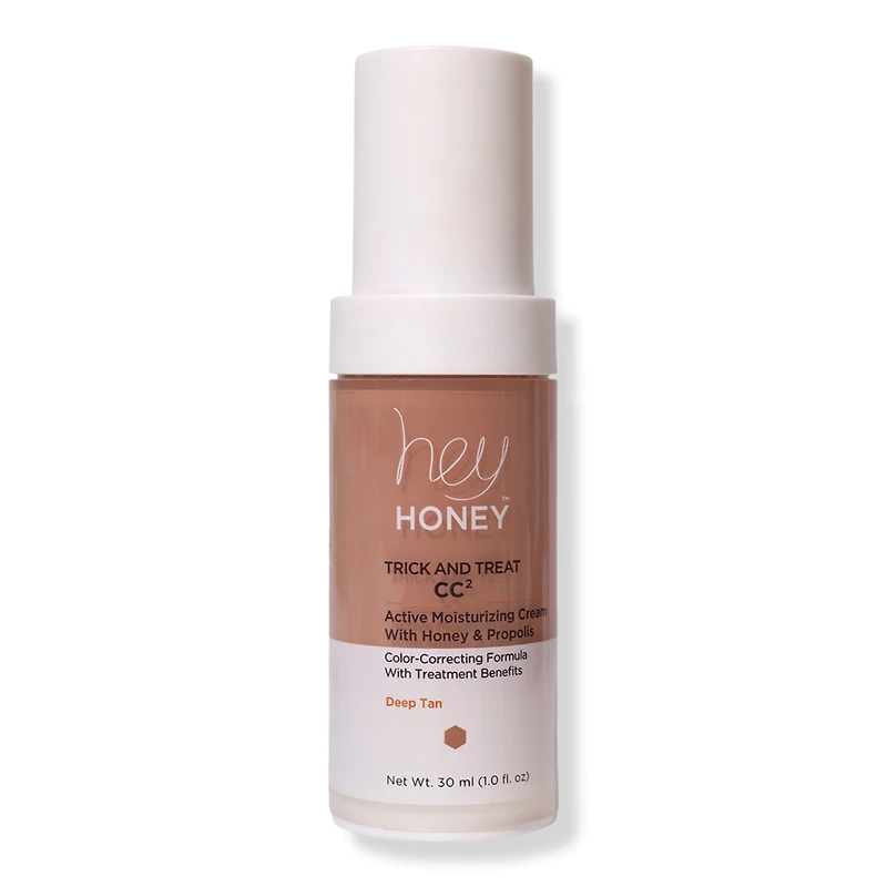 Hey Honey Trick & Treat CC² Active Propolis Color Correcting Cream With Broad Spectrum SPF 45 - Deep Tan