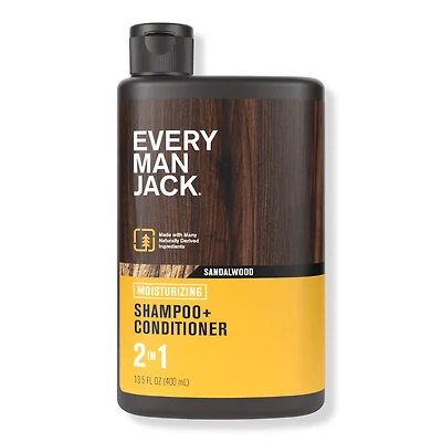 Every Man Jack Sandalwood Men's 2-in-1 Daily Shampoo + Conditioner