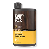 Every Man Jack Sandalwood Men's 2-in-1 Daily Shampoo + Conditioner