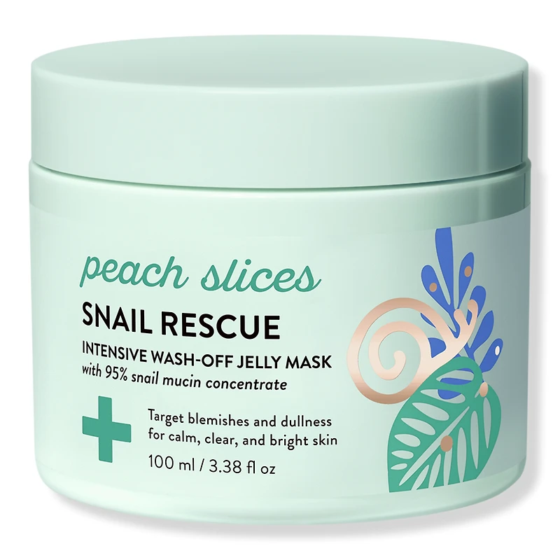 Peach Slices Snail Rescue Intensive Wash-Off Jelly Mask