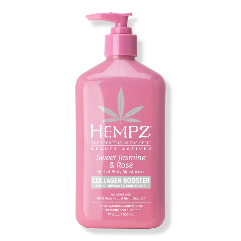 Hempz Sweet Jasmine & Rose Body Moisturizer With Collagen Booster - oz