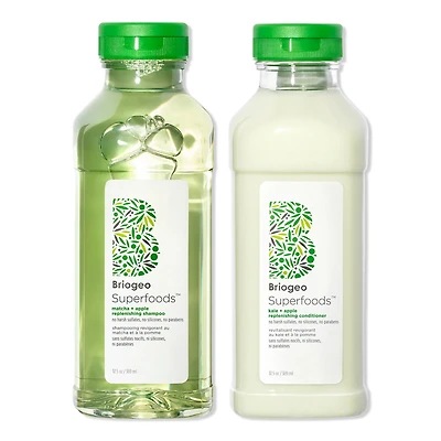 Briogeo Superfoods Apple, Matcha + Kale Replenishing Shampoo + Conditioner Duo