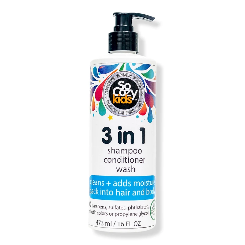 SoCozy 3-in-1 Shampoo Conditioner Body Wash for Kids - oz