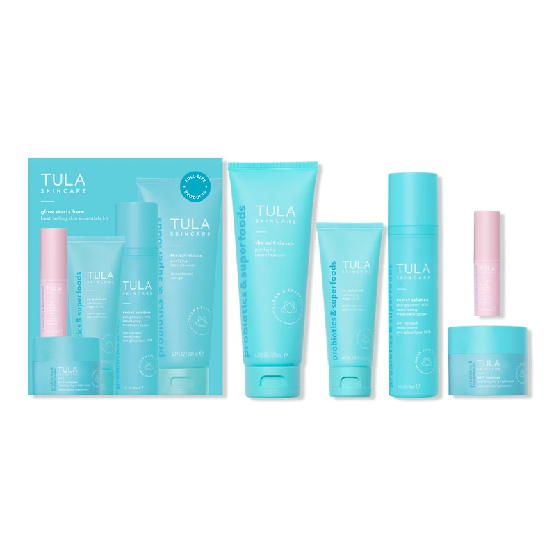 TULA Glow Starts Here Bestselling Skin Essentials Kit