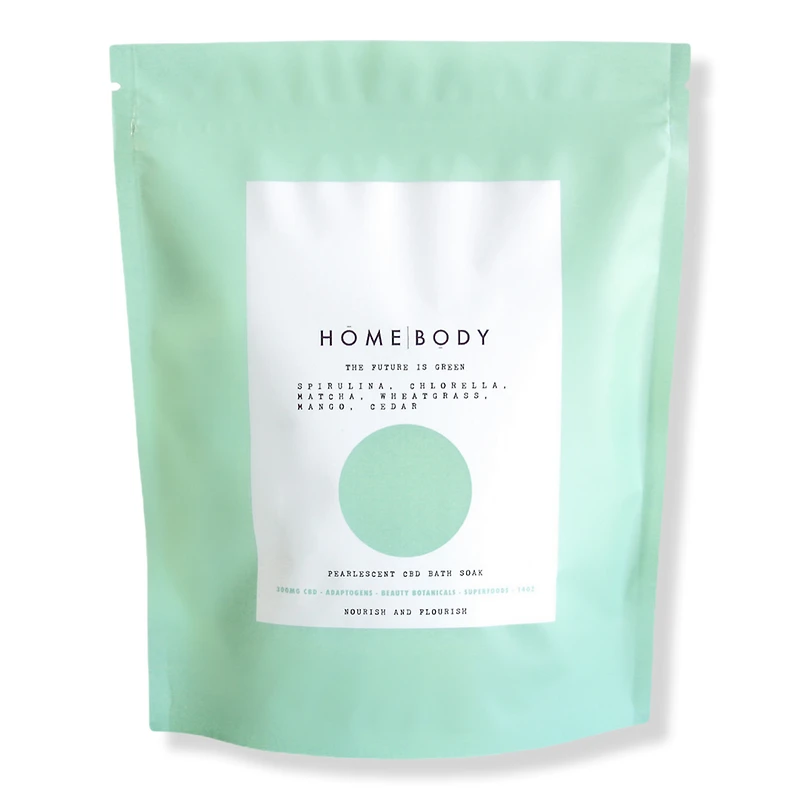 Homebody The Future is Green Pearlescent CBD Bath Bomb Soak - oz